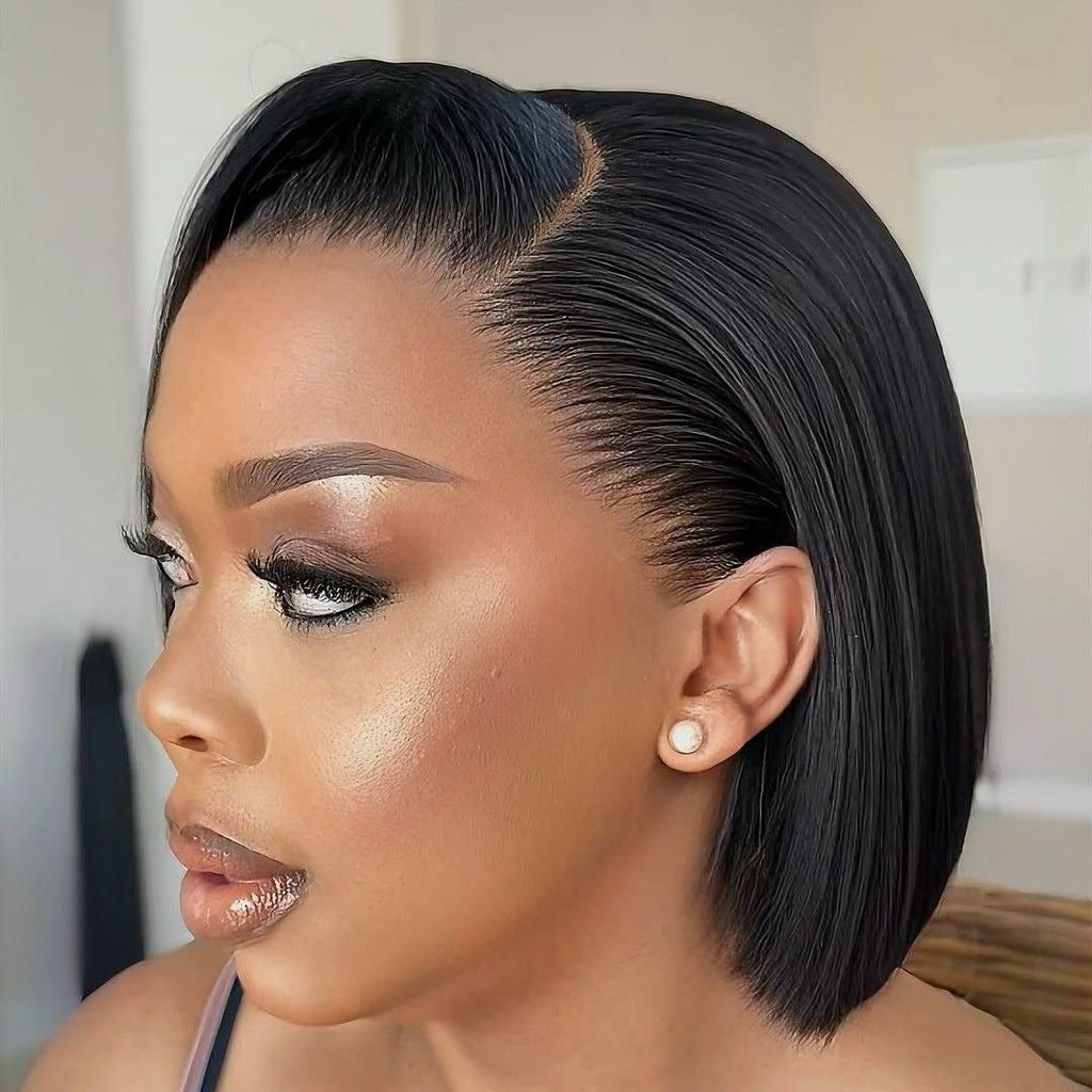 Beginner Styler Combo | 10” Glueless Virgin Bob wig | Hot comb & Wax stick