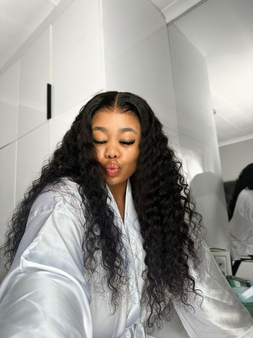 22” Brazilian Hair Water Wave Glueless Wig | 13x4 Full Frontal