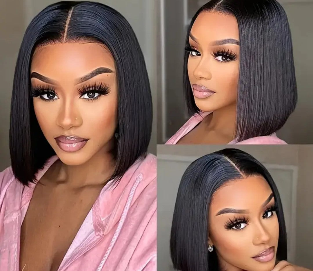 Beginner Styler Combo | 10” Glueless Virgin Bob wig | Hot comb & Wax stick