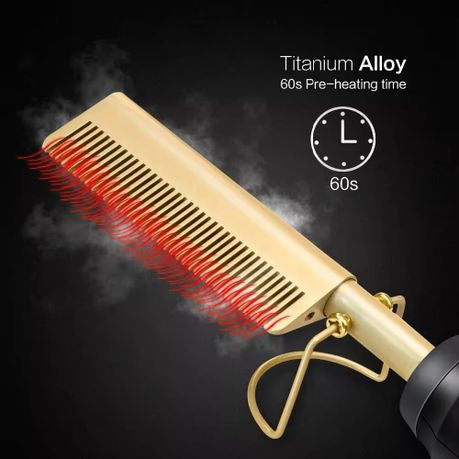 Beginner Styler Combo | 10” Glueless Virgin Bob wig | Hot comb & Wax stick