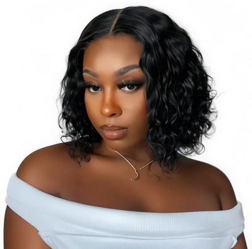 10” Brazilian Deep Wave Curly Bob Wig | 4x4 Glueless Closure